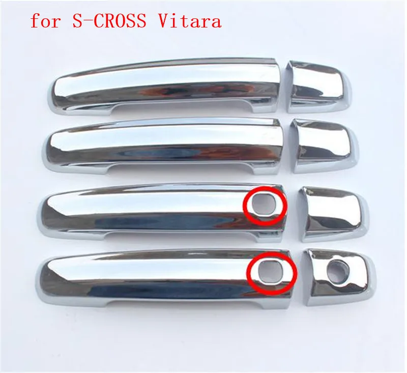 

Car Accessories ABS Chrome Car Door Handles Bowl Cover Trim Door Handle Trim for Suzuki Vitara 2015 2016 2017 2018 Car styling