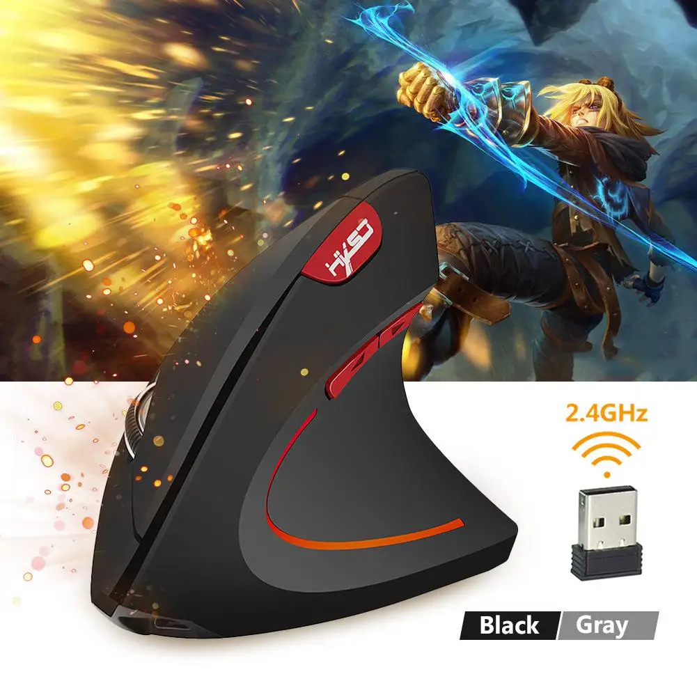 

Rechargeable Wireless Mouse 2.4GHz Vertical Gaming Mouse 800 1600 2400 DPI Ergonomic Computer Mice For PC Laptop Office USB