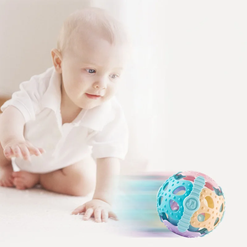 Красочный мяч для новорожденных игрушки 0-12 месяцев веселье маленький громкий звонок детские переносные погремушки игрушки Младенец Малыш Ранние развивающие игрушки