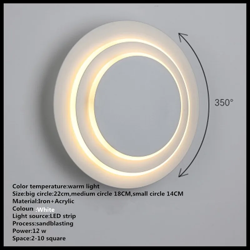 

Postmodern wall light led bedroom bedside decoration designer living room corridor hotel wall lamps Nordic wall sconce 12w