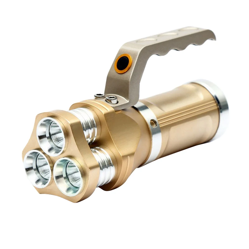 

Newest Powerful USB Rechargeable 3 LEDs Flashlight Searchlight Camping Lantern with USB Cable Charger @8