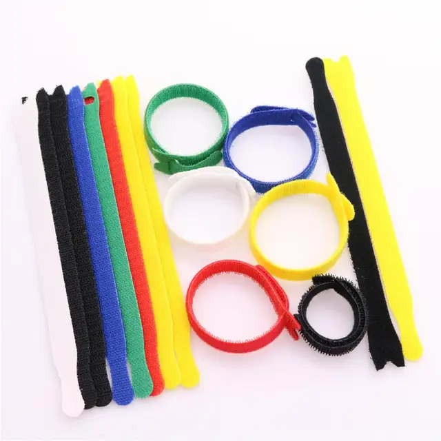 16 Pcs 205 * 12mm Green Wire And Cable Tie/mobile Phone Cable Tie