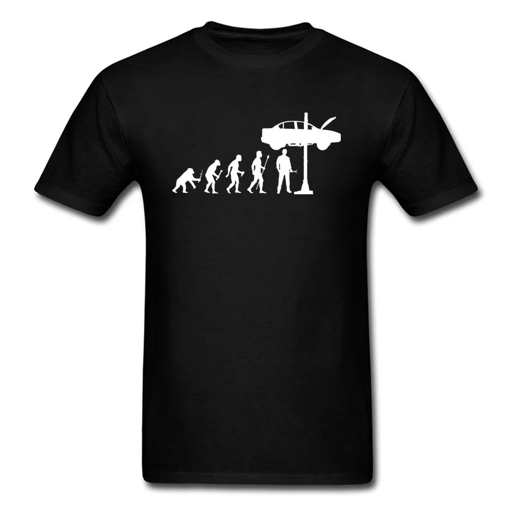 

Evolution Of Man And Mechanic Printed On Tshirts 100% Cotton Men's Summer Tops & Tees Brand O Neck T-shirts Short Sleeve