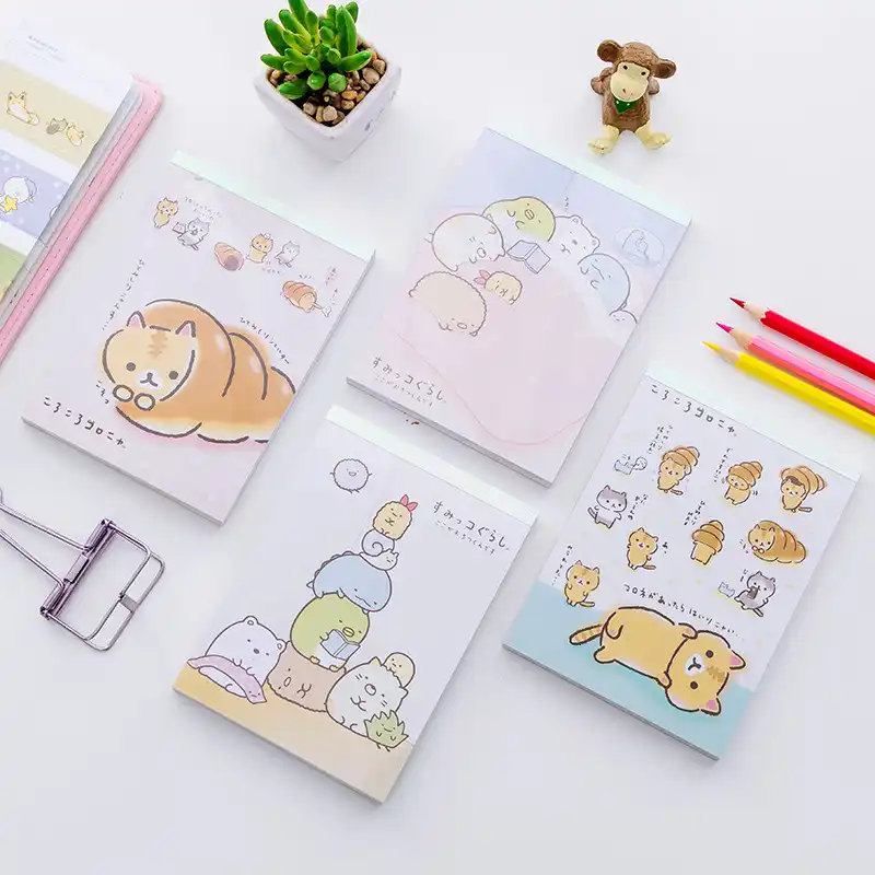Note paper Kawaii Stationery gift Cute Sweet Sumikko Gurashi 100 Sheets Memo Pad Kawaii memo sheets Scrapbook paper Journal Planner