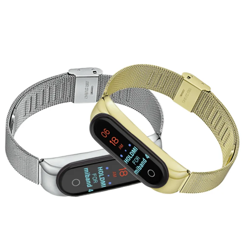 Ремешок для браслета MiBand 4 металлический браслет из нержавеющей стали Xiaomi Mi Band