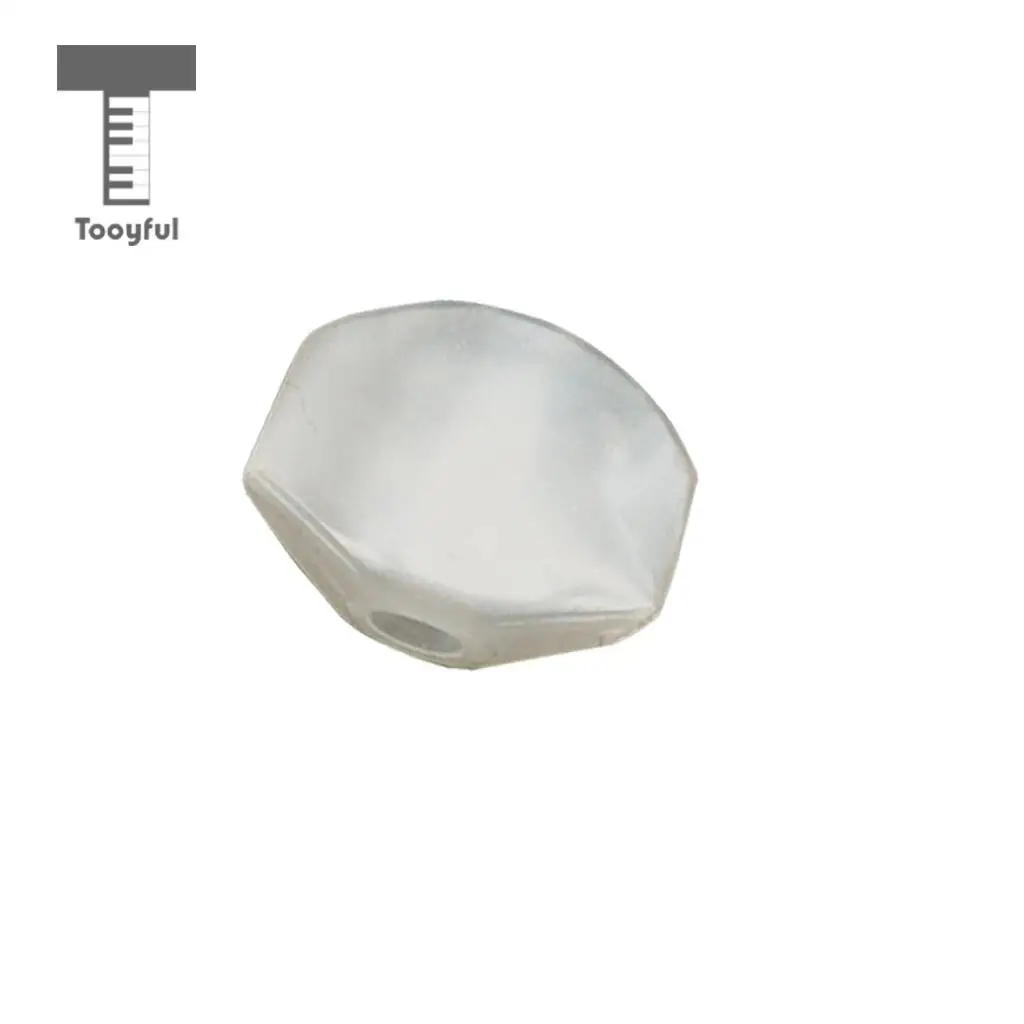 Tooyful 6 Pieces Plastic Acoustic Guitar Tuning Pegs Keys Buttons Caps Handle Knobs White Guitar Replacement Parts