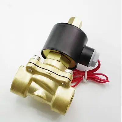 220VAC водяной воздушный масляный латунный NC Электрический электромагнитный клапан 1-1/" дюймов x 1