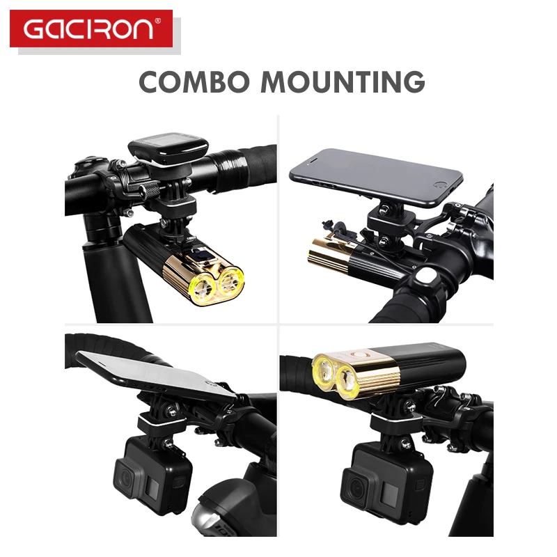 Excellent GACIRON Road Bike Aluminum alloy Multifunction CameraBicycle computer Holder Adjustable 31.8mm Handlebar Mount Bracket Extended 4