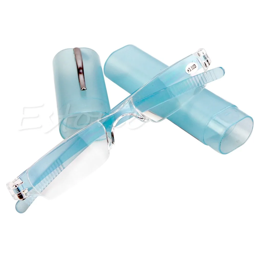 

Clear Lightweight Rimless Resin Reading Glasses +1/2/2.5 With Box Drop Ship #