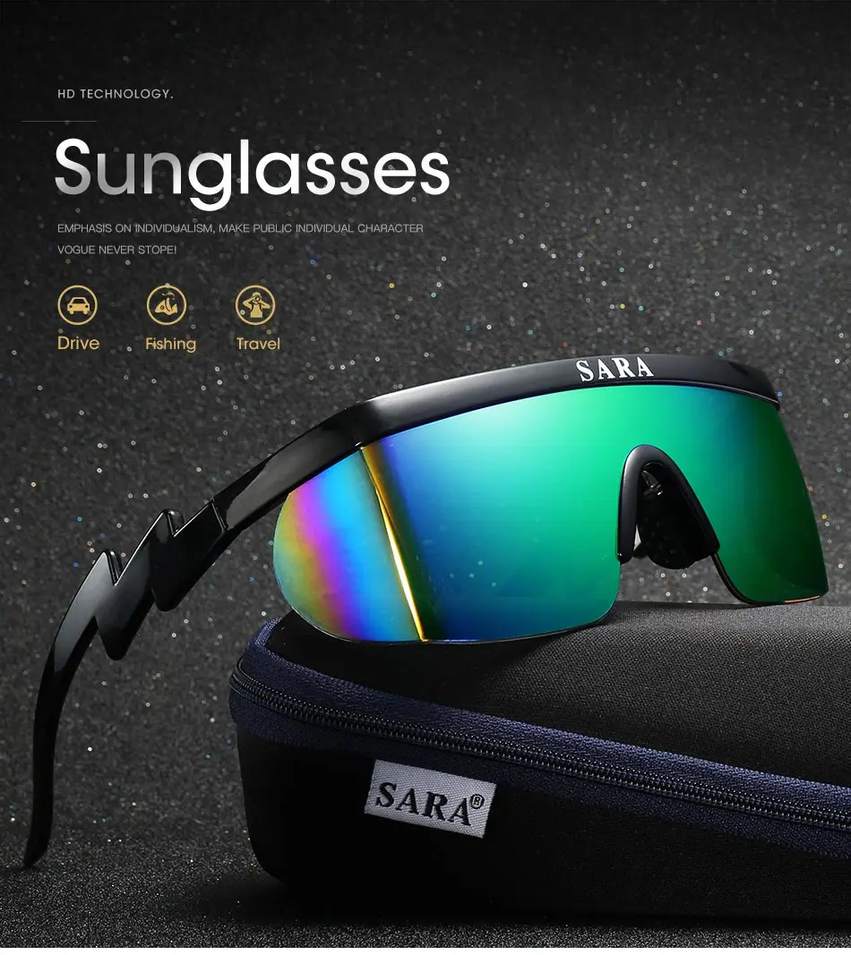 Солнцезащитные очки Мужские Винтажные спортивные очки Италия дизайн покрытие зеркало для SARA солнцезащитные очки Gafas de sol УФ Защита SA3596 CE