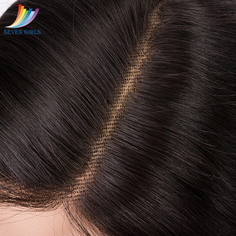Sevengirls 1*5 кружевные передние человеческие волосы парики бразильские прямые натуральный цвет 8-26 дюймов средний коэффициент девственные волосы боковая часть парики