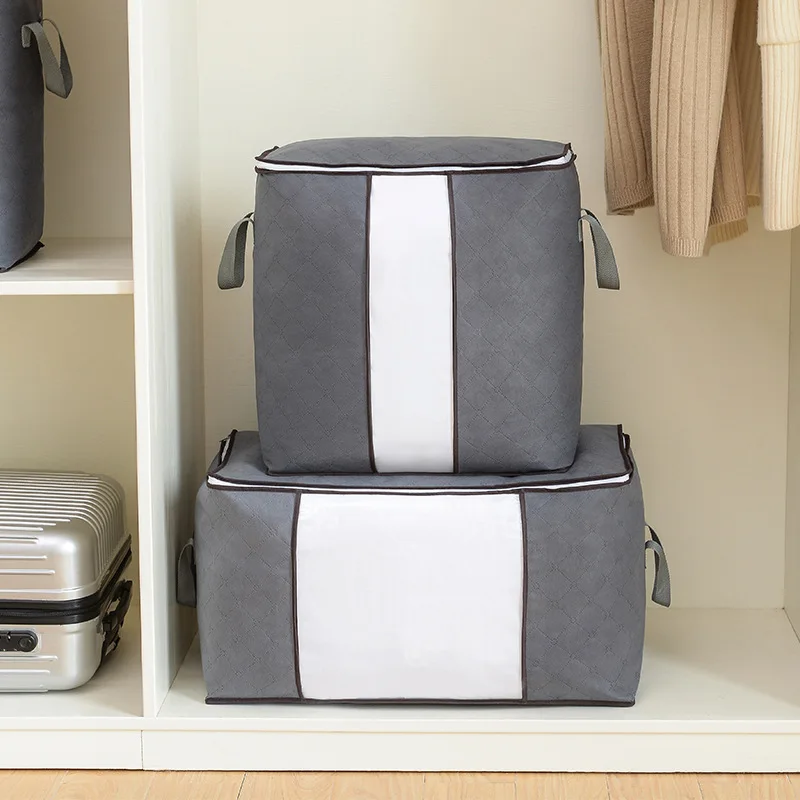 Foldable Clothing Storage Bag Quilt Blanket Non woven Organizer Save