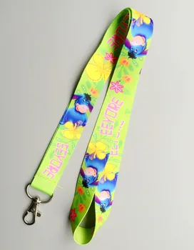 

1pcs Cartoon Eeyore green Key Lanyard Badge ID Cards Holders Neck Straps with Keyring Gifts Party Favors