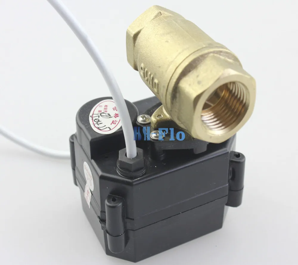 DC12V латунный двухходовой шаровой клапан 1/" DN15 CR-05 DC Электрический шаровой клапан