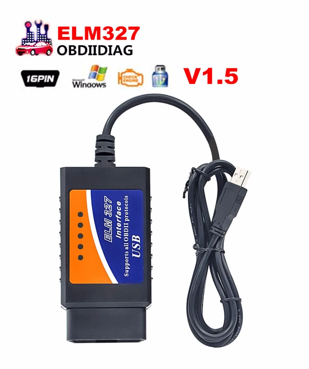 High Quality ELM327 USB OBD/OBDII Scanner ELM 327 V1.5 Car Diagnostic | Автомобили и мотоциклы