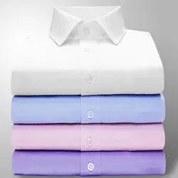 2019 для мужчин с длинным рукавом одноцветное карамельный цвет Мужская классическая рубашка Camisa, Бизнес работы Формальные рубашки для
