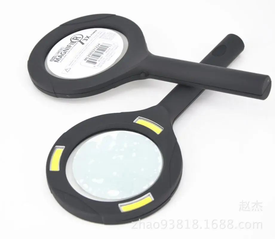 Large Magnifying Glass Handheld Magnifier 3x LED Light 250 Lumens Tool  Solutions for sale online