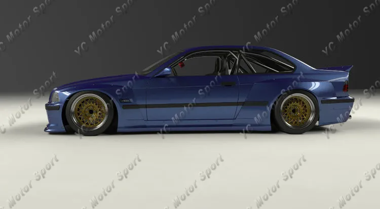 1992-1999 BMW E36 M3 Coupe GReddy Pandem Style Body Kit FRP (8)
