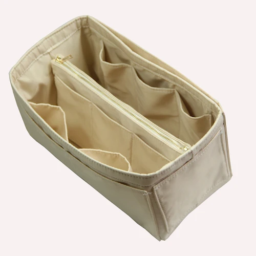Органайзер водонепроницаемый 1200D Оксфорд кошелек из ткани Сумочка Органайзер сумка в тотализатор сумка ж/съемный zipPocket подходит для keepall 45 50 55 6 - Цвет: beige