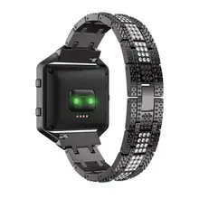 HL роскошный сплав кристалл часы ремешок с металлической рамкой для Fitbit Blaze Прямая oct24