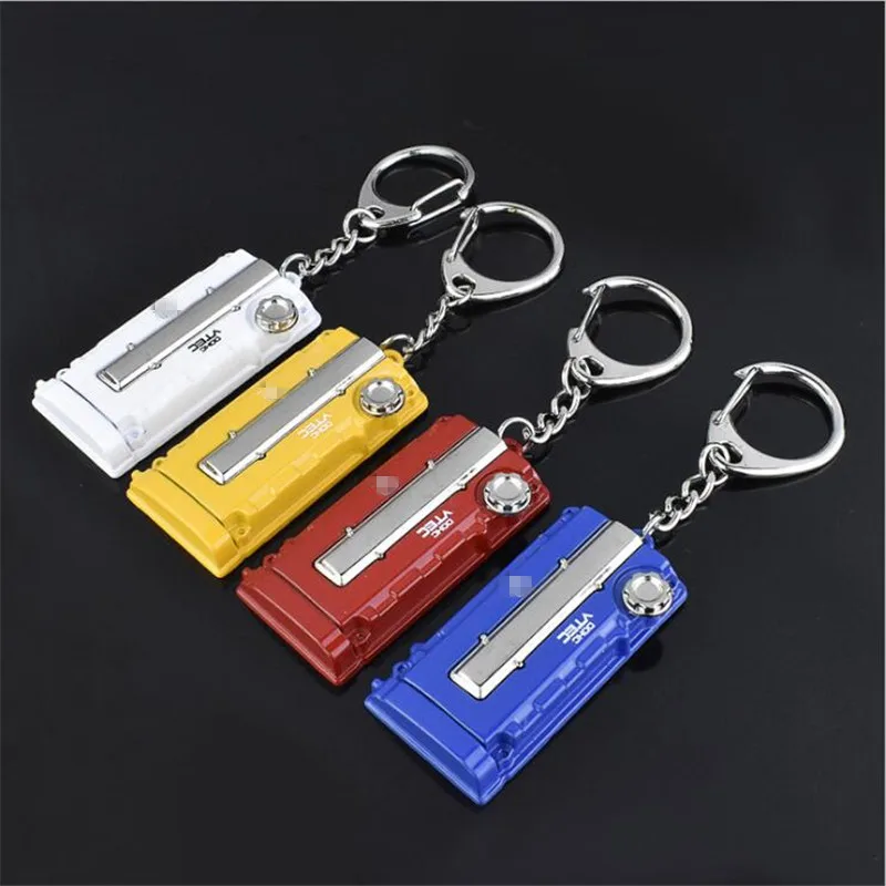 

10pcs,Car Styling for Honda/Nissan/Mitsubishi TURBO Turbine Engine Cover Modification Style Keychain Metal Key Chain Key Ring