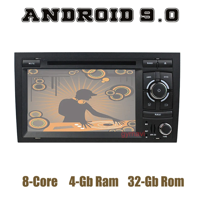 Android 9.0 Car DVD GPS Player for  Audi A4 RS4 S4 2002-2008 with dsp PX5 octa core 4+64GB Auto Stereo Headunit