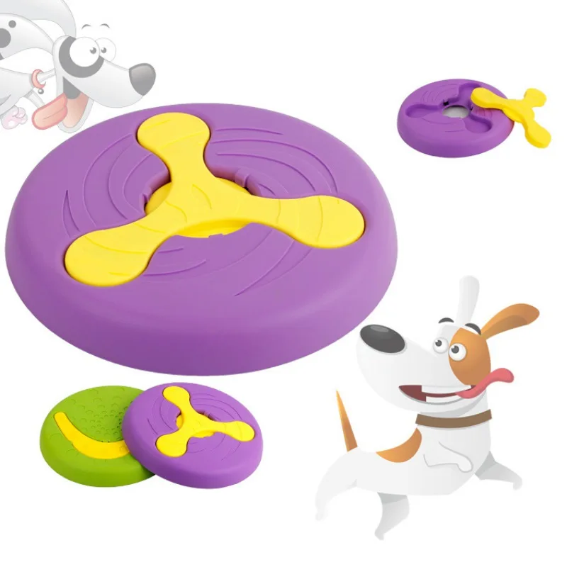 

Interactive Training Pet Fetch Toy Large Dog Flying Discs Trainning Puppy Toy Rubber Fetch Flying Disc Frisby