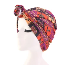 Женская шапочка с закручивающимися цветами, мягкая модная шапка в этническом стиле, Женские аксессуары для волос, топ с узлом, мусульманский шарф, тюрбан, шапка
