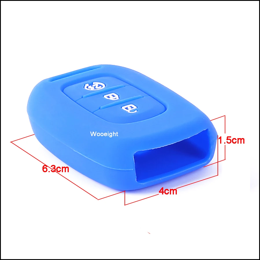 For Renault Duster Sandero Logan Clio Captur Laguna Scen 2016 2017 Silicone Rubber Key Fob Case Cover Decoration 3 Buttons (8)