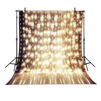 

5x7ft gold shiny sparkly bling Lights backdrop Vinyl cloth Computer printed wedding party Photography Backgrounds