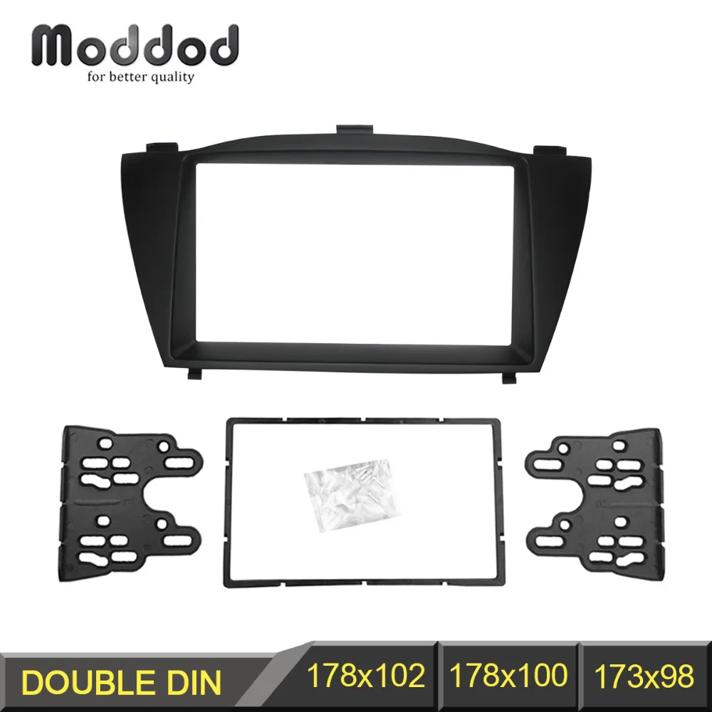 

For HYUNDAI iX-35 ix35 Tucson Radio CD DVD Audio Panel Dash Mount Trim Refit Kit Fascia Face Surround Frame Bezel Double Din