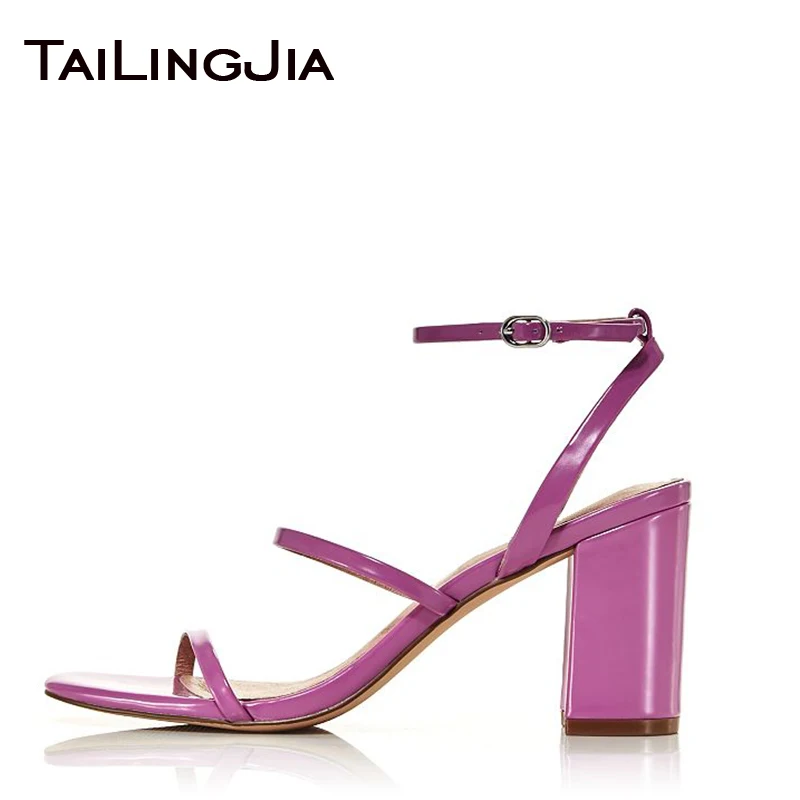 

Block Low Heel Woman Sandals Women Chunky Heel Open Toe Buckle Shoes Summer Ladies Party Women Dress Shoes Ankle Strapy Buckle