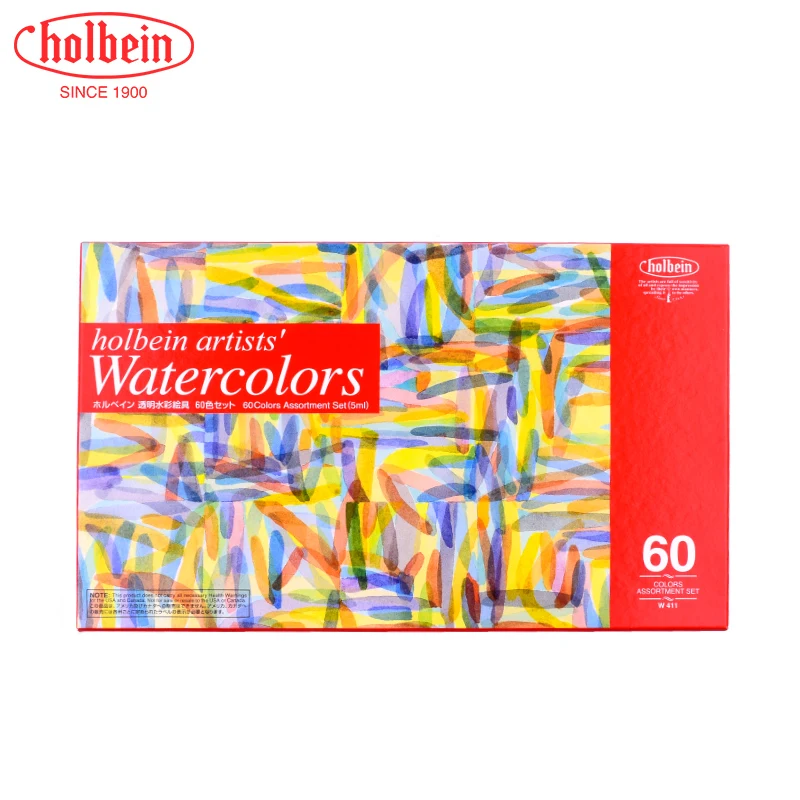 

Japanese holbein watercolor paint set 5ml tube 12/24/30/48/60 color new color set artist painting transparent watercolor paint