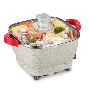 

2L Mini Electric Hot Pot Multi Cooker Household Maifan Stone Non-stick Electric Cooking Machine Stewing Soup Hotpot Cooker 220V