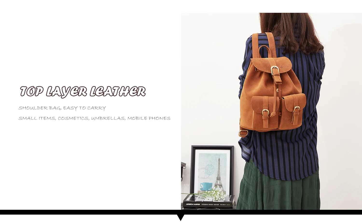 JOYIR Винтажный стильный женский рюкзак форма сумки из натуральной кожи школьная сумка