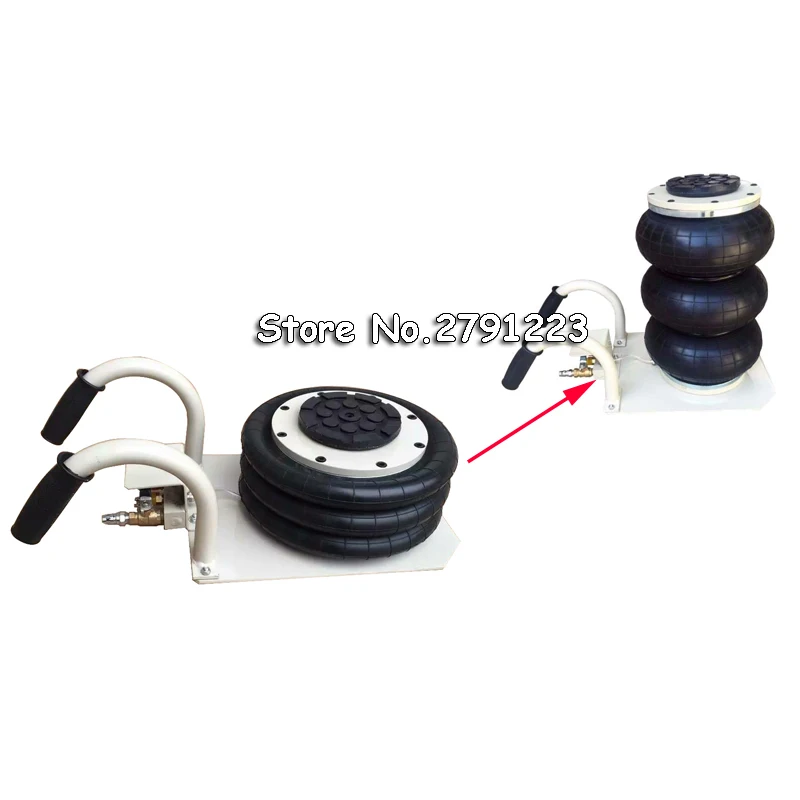 TECHTONGDA 6600lbs Triple Bag Air Jack 3 Ton Lift Jack Pneumatic Jack Air Bag Jack 15.75