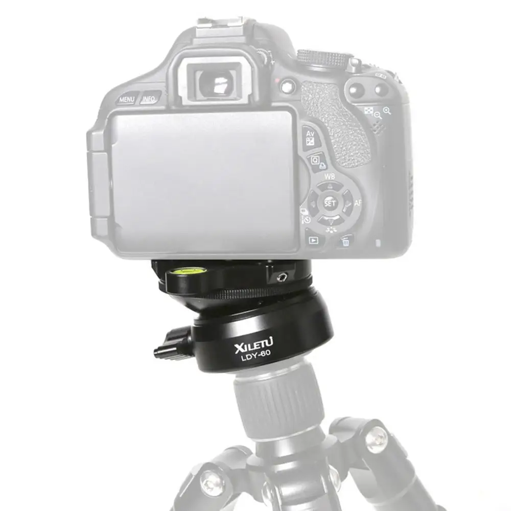  XILETU LDY-60 Adjusting Platform for Tripod Monopod Semisphere Base Panoramic Head 1/4
