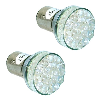 

10x) One Pair 1157 White 24 LED Light(2 bulbs) ba15d /12V Turn Signal Light