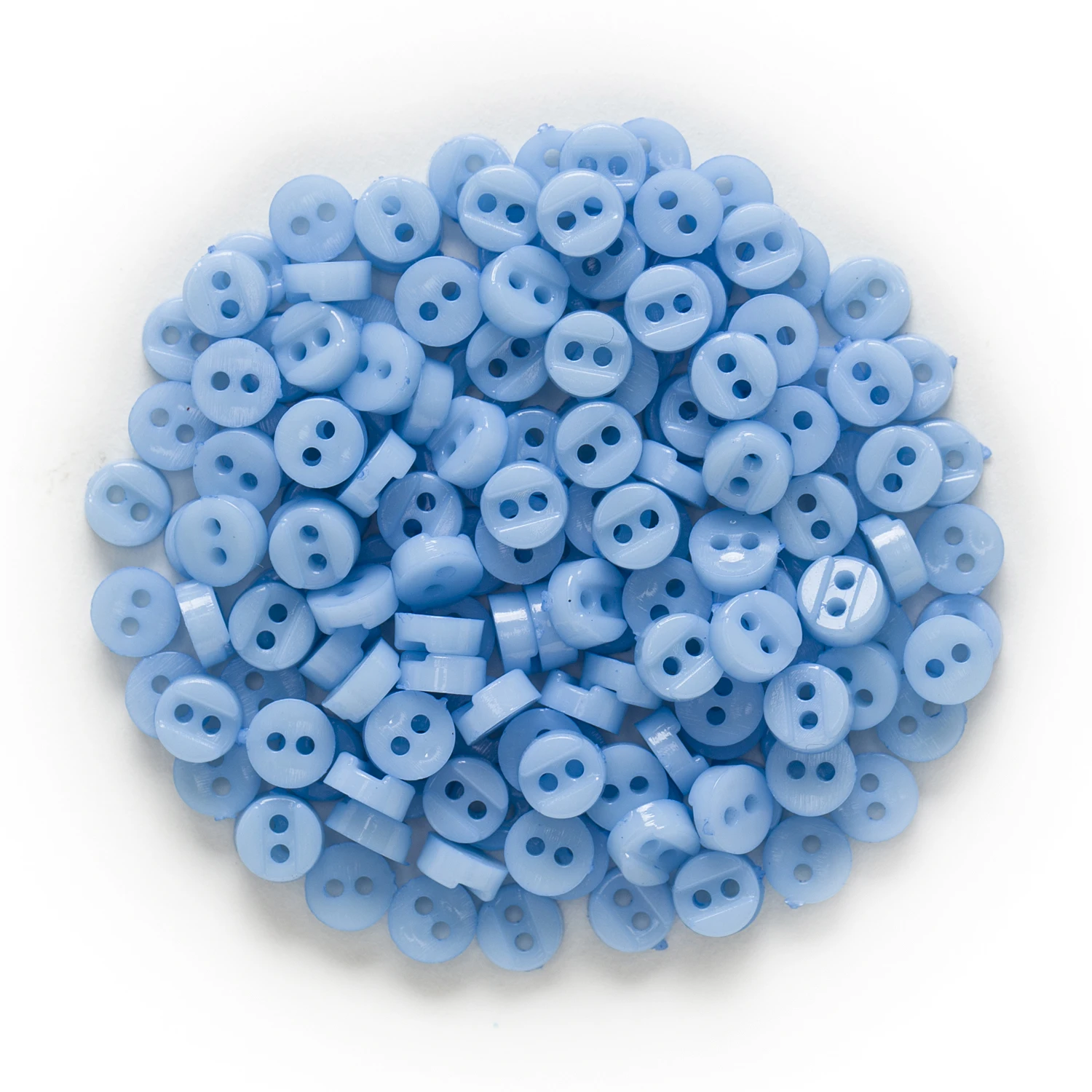 100 шт 6 мм многоцветные одноцветные 2 отверстия с зазором круглые полимерные кнопки для шитья скрапбукинга декор DIY - Цвет: Blue