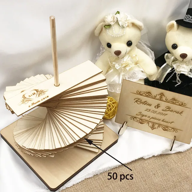 Custom Wedding Guest Book Personalised Drop Top Guestbook Custom Wedding Guest Book Personalised Drop Top Guestbook Al Personalized Wooden