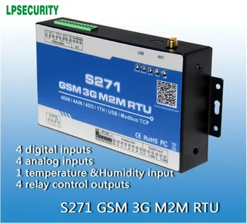 

Wireless GSM SMS PLC controller, digital temperature controller RTU S271 with 4AIN 4DIN 4Dout 1Temperature 1USB Port