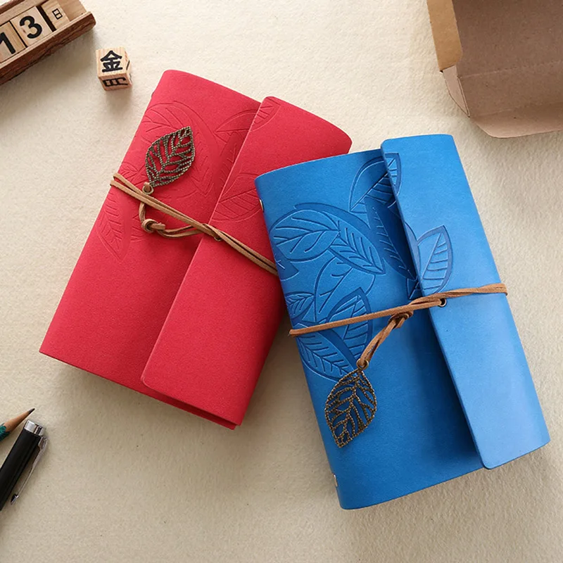 

New Notebooks and Journals 80 sheets Kraft A6 Sketch Leather diary Spiral note book paper office & school supplies gift