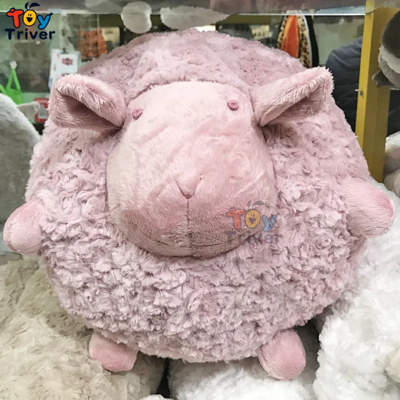 Плюшевые спящие овечки ягненка куклы игрушки Фаршированная кукла подушка для детей Девочка друг на день рождения Рождественский подарок сон Успокаивающая игрушка - Цвет: C