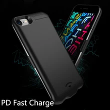 Портативный внешний аккумулятор чехол 20000 мАч зарядное устройство чехол для iphone 8 Plus запасная батарея Чехол подставка держатель для iphone 7 8