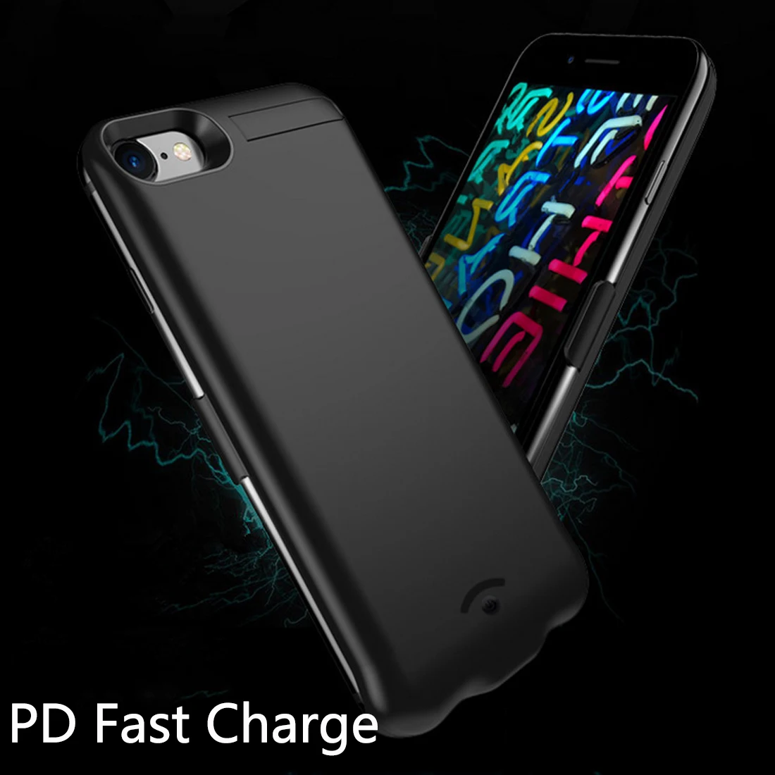 

Portable External Power Bank Case 20000mAh Charger Case for iPhone 8 plus Backup Battery cover Kickstand Holder for iphone 7 8