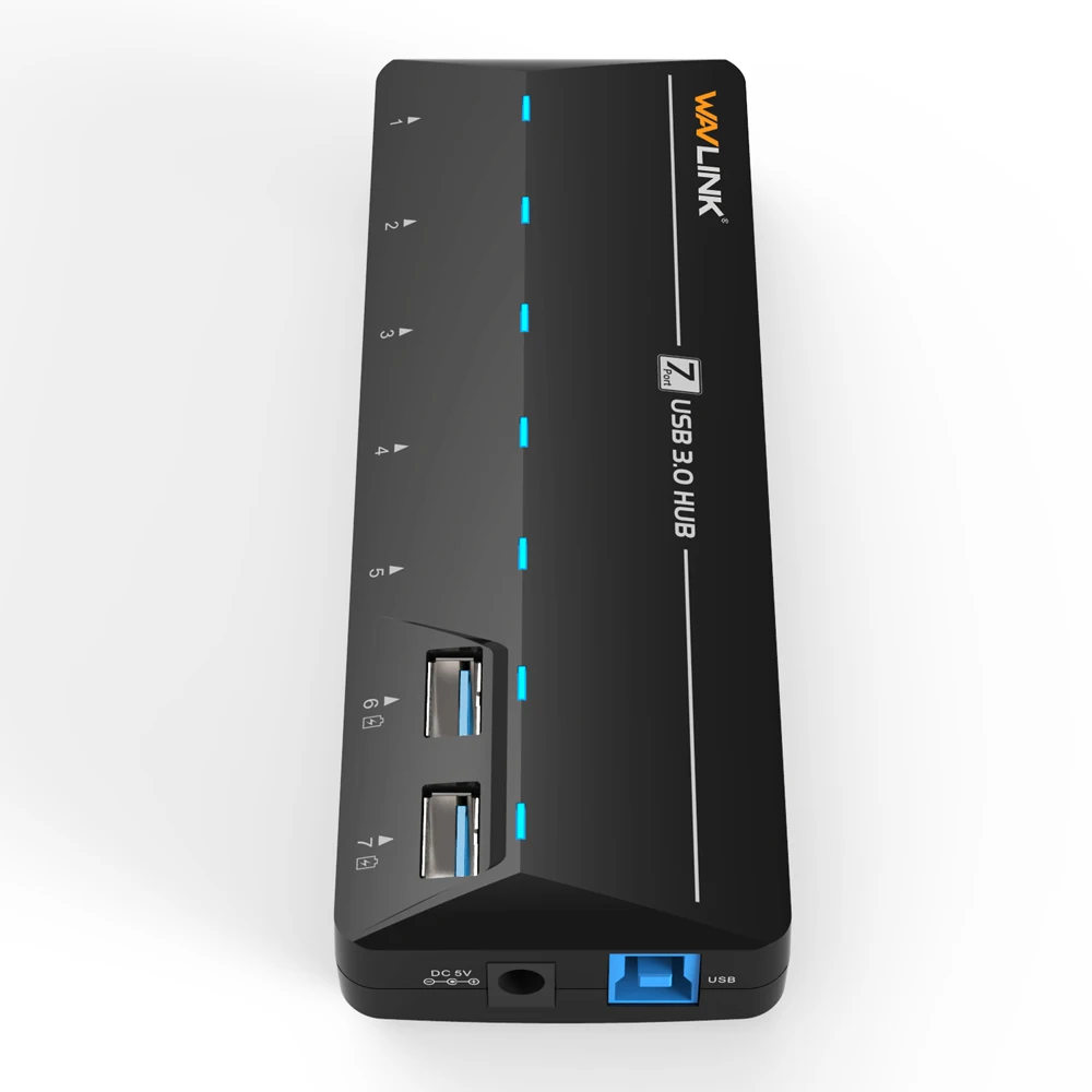 Wavlink быстрой зарядки Super speed 5 Гбит/с usb-хаб 3,0 4/7/10 порта USB разветвитель USB 3,0 hub с внешним Мощность адаптер для портативных ПК