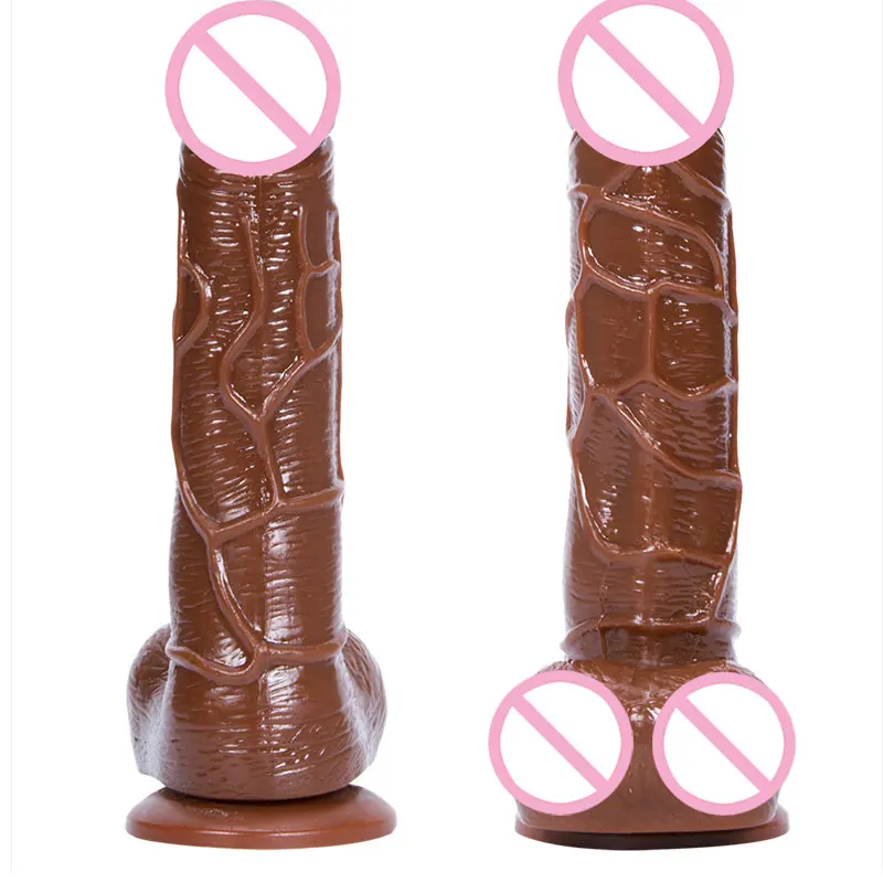 Sex Products Suction Cup Realistic font b Dildo b font Super Soft Battery USB Power Vibrator
