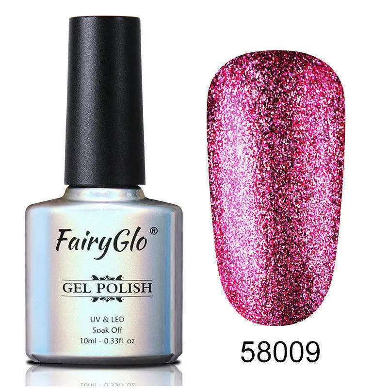 FairyGlo, 10 мл, Neno, блестящий Гель-лак для ногтей, УФ-светодиодный, гибридный лак, впитываемый, Полуперманентная краска, Гель-лак для ногтей - Цвет: BJJ58009