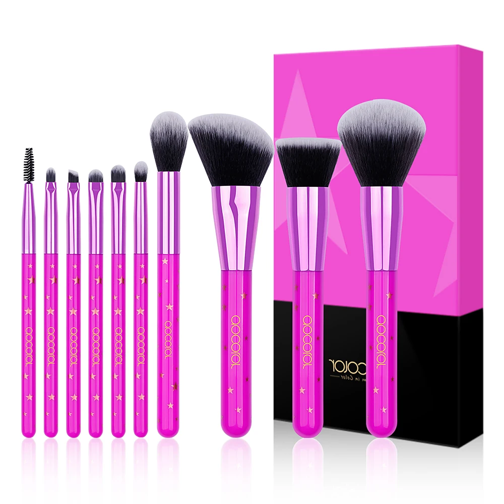 

Docolor 10pcs Synthetic Hair Brushes Makeup Brushes Set Large Powder Foundation Brushes for Makeup Beauty Comestics Brushes