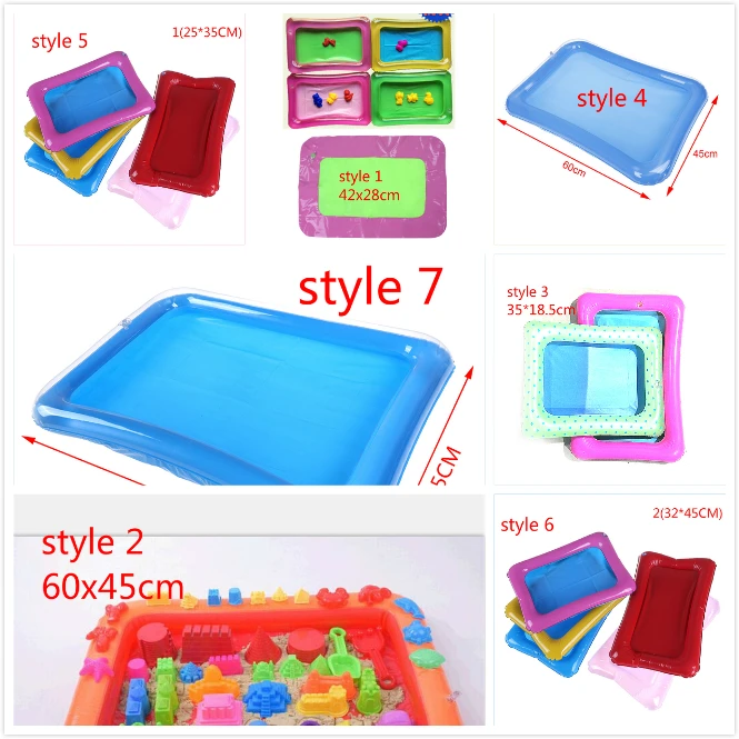 

7styles Indoor Magic Play Sand Children Toys Dynamic Sand TraySpace Inflatable Accessories Plastic Mobile Table